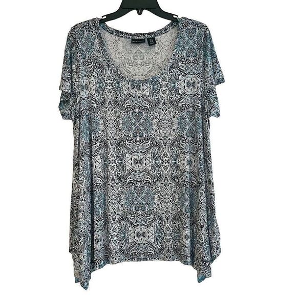 JNY Jones New York Paisley Short Sleeve 1X - Picture 1 of 12